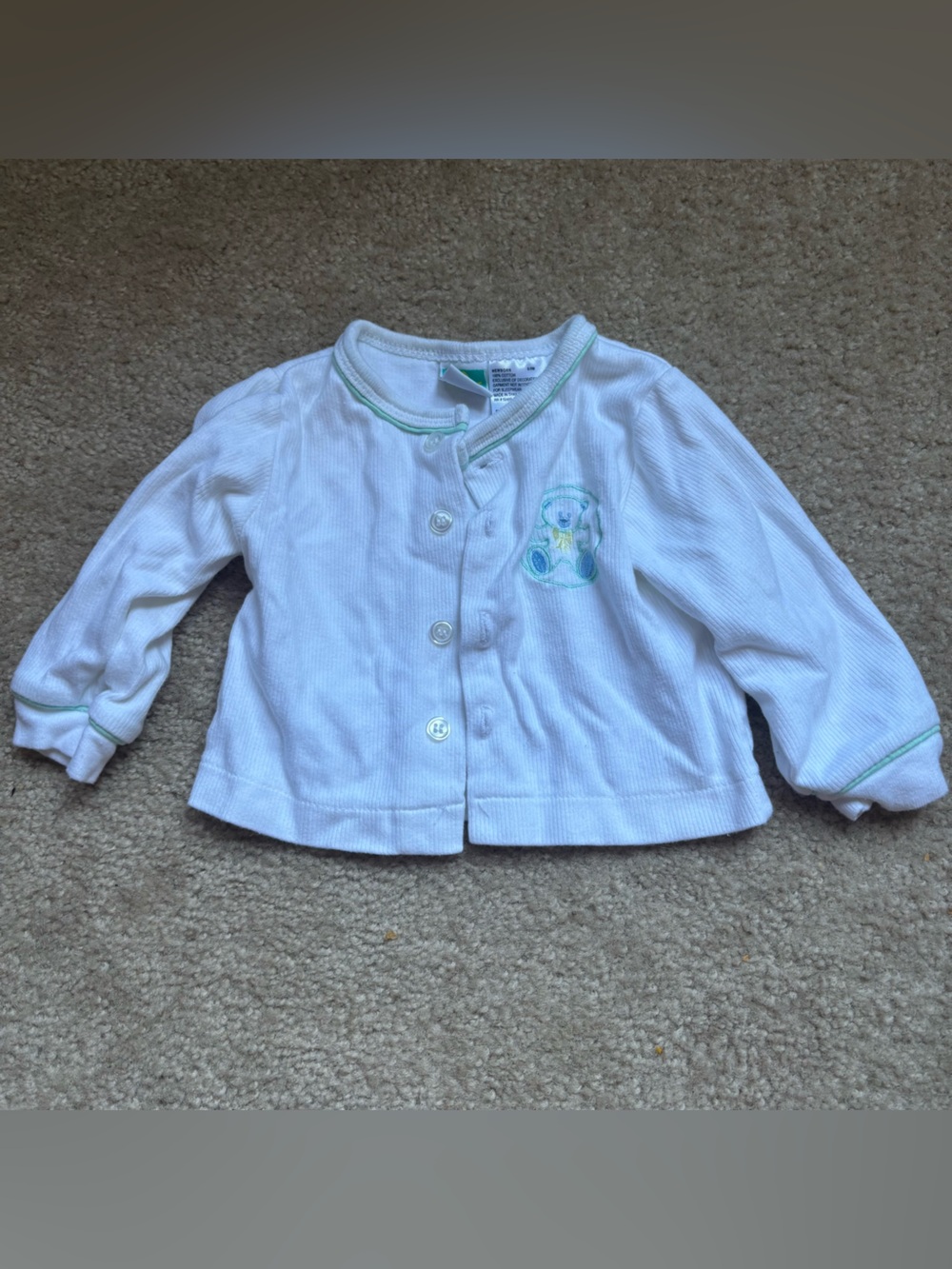 Vintage McBaby Jacket Top McDonalds Baby Clothes 90s Newborn Blue Bear Snaps